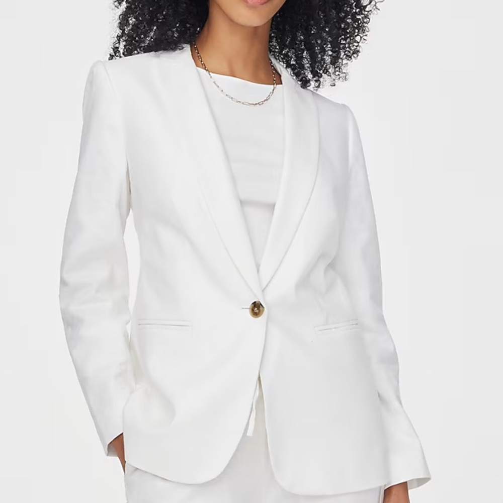 J.Crew Linen-blend One-button Blazer